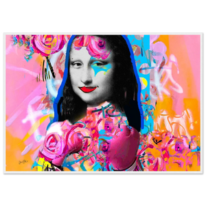 Mona Lisa reimagined in oil and pop-art color — Reimagined Muses series