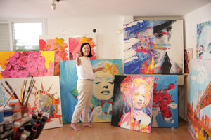 Dganit Blechner in her Tel Aviv studio