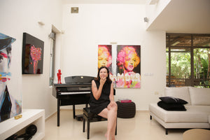 Dganit Blechner at work in her studio - exhibitions and press hero